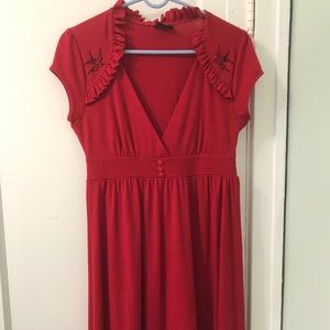Red sparrow dress